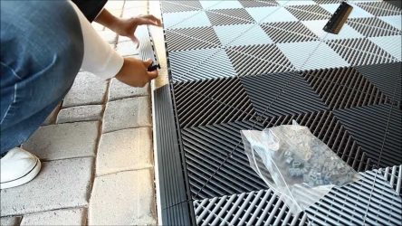 Wet Area Perforated Flooring Tiles Installation
